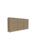Système de rangement 9 portes USM Haller 225 x 35 x h109 cm