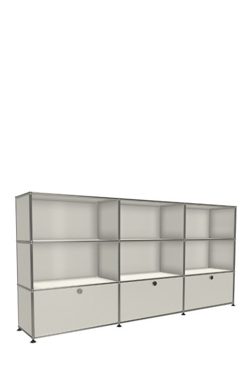 Système de rangement 9 modules 3 portes USM Haller 225 x 35 x h109 cm