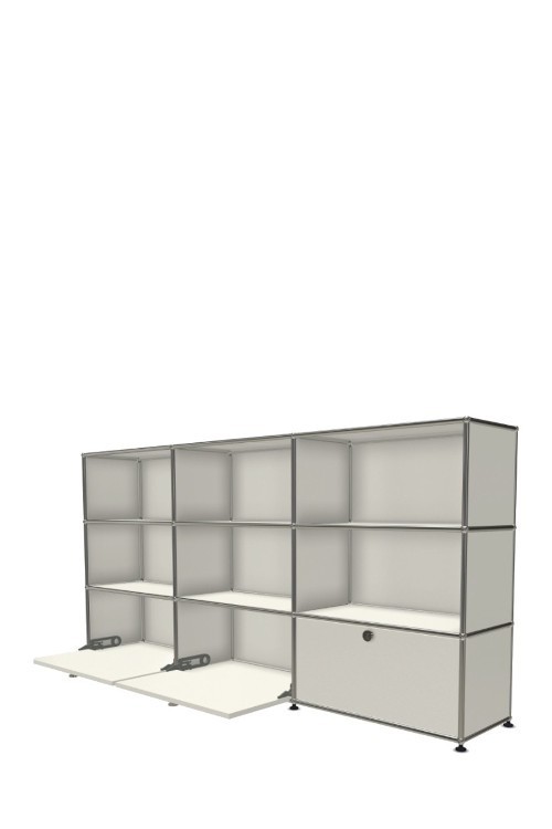 Système de rangement 9 modules 3 portes USM Haller 225 x 35 x h109 cm