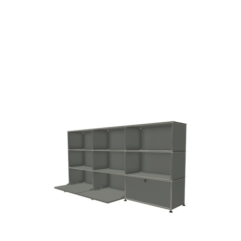 Système de rangement 9 modules 3 portes USM Haller 225 x 35 x h109 cm
