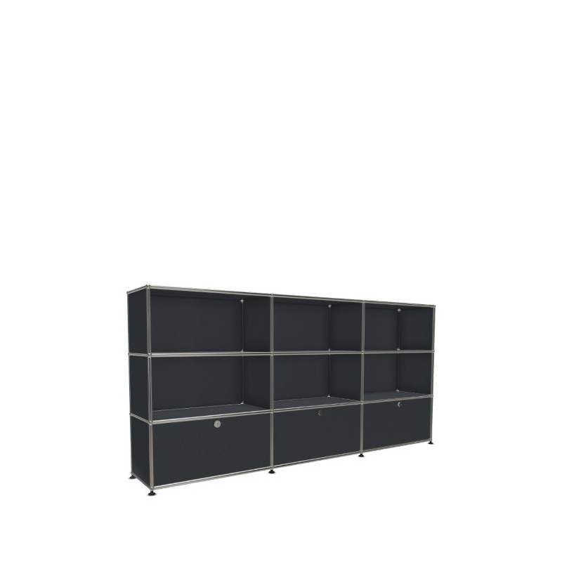 Système de rangement 9 modules 3 portes USM Haller 225 x 35 x h109 cm