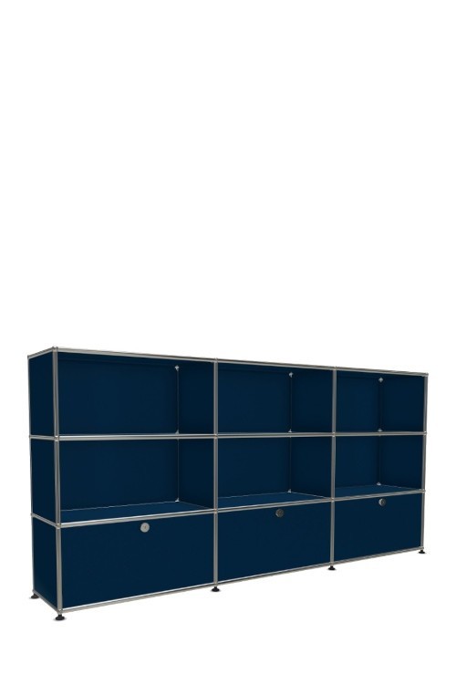 Système de rangement 9 modules 3 portes USM Haller 225 x 35 x h109 cm