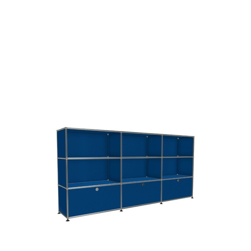 Système de rangement 9 modules 3 portes USM Haller 225 x 35 x h109 cm