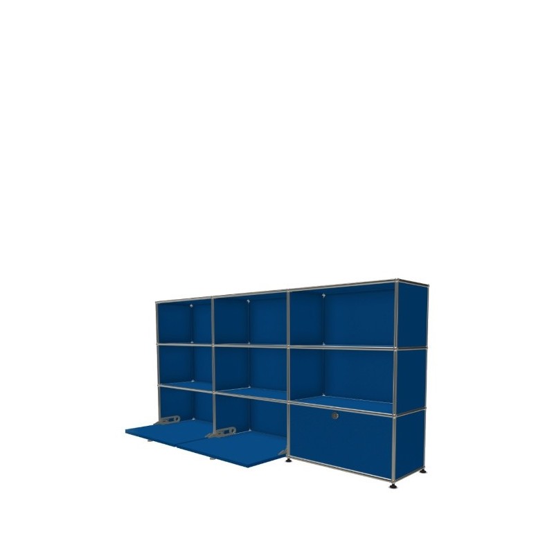 Système de rangement 9 modules 3 portes USM Haller 225 x 35 x h109 cm