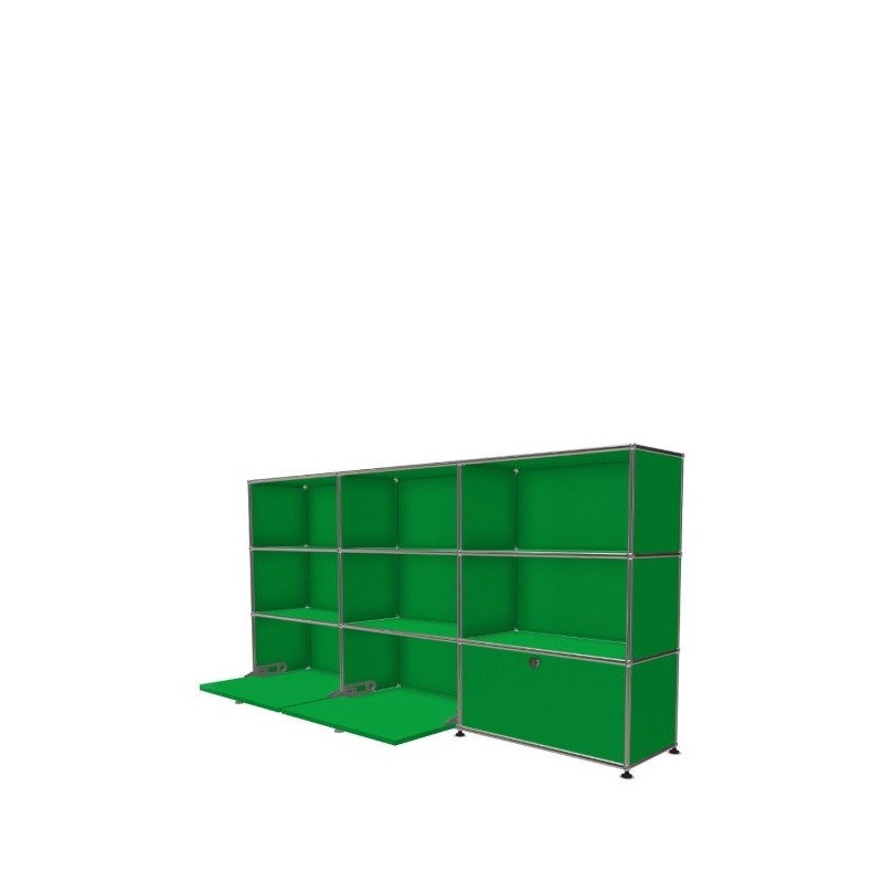 Système de rangement 9 modules 3 portes USM Haller 225 x 35 x h109 cm