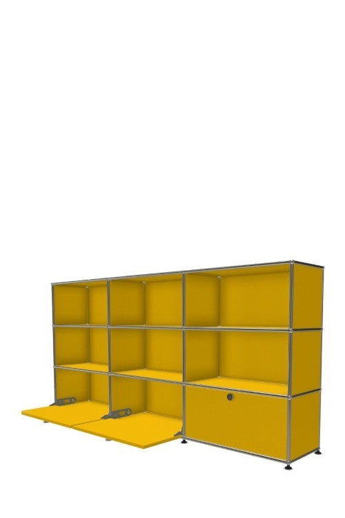 Système de rangement 9 modules 3 portes USM Haller 225 x 35 x h109 cm
