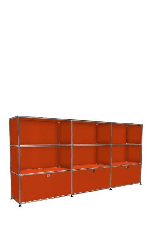 Système de rangement 9 modules 3 portes USM Haller 225 x 35 x h109 cm