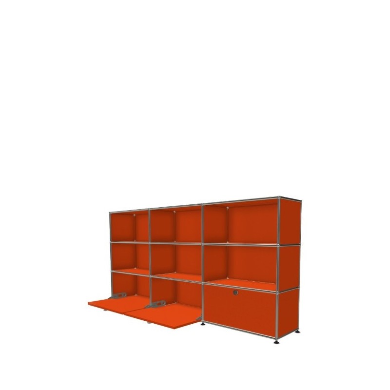 Système de rangement 9 modules 3 portes USM Haller 225 x 35 x h109 cm
