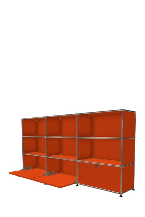 Système de rangement 9 modules 3 portes USM Haller 225 x 35 x h109 cm
