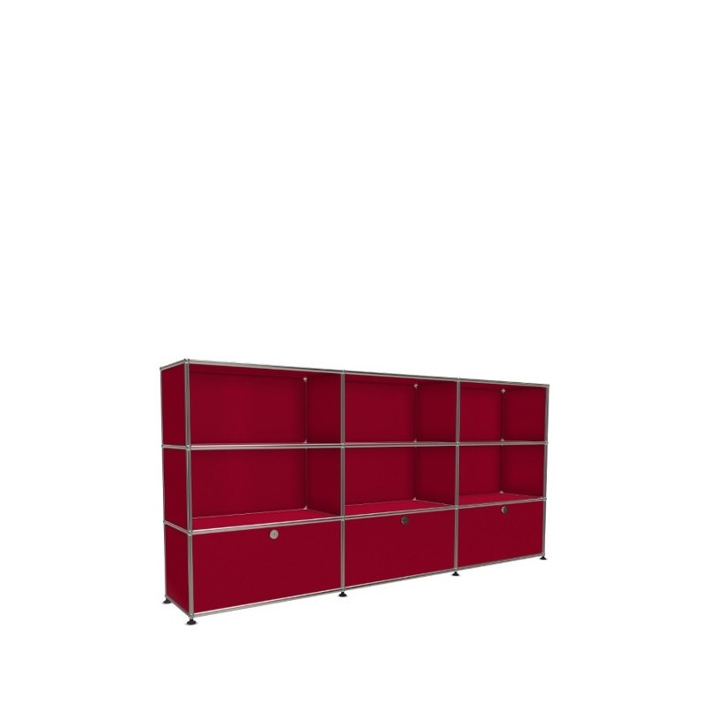 Système de rangement 9 modules 3 portes USM Haller 225 x 35 x h109 cm