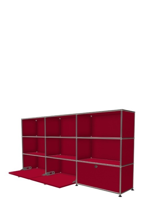 Système de rangement 9 modules 3 portes USM Haller 225 x 35 x h109 cm