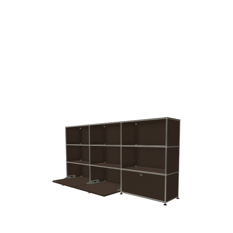 Système de rangement 9 modules 3 portes USM Haller 225 x 35 x h109 cm