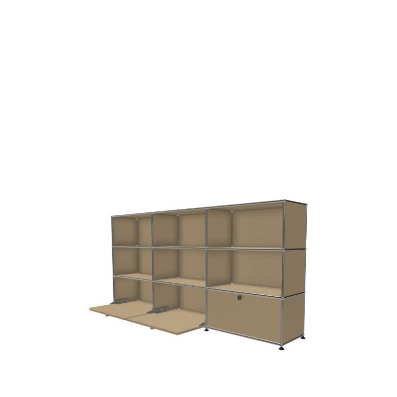Système de rangement 9 modules 3 portes USM Haller 225 x 35 x h109 cm