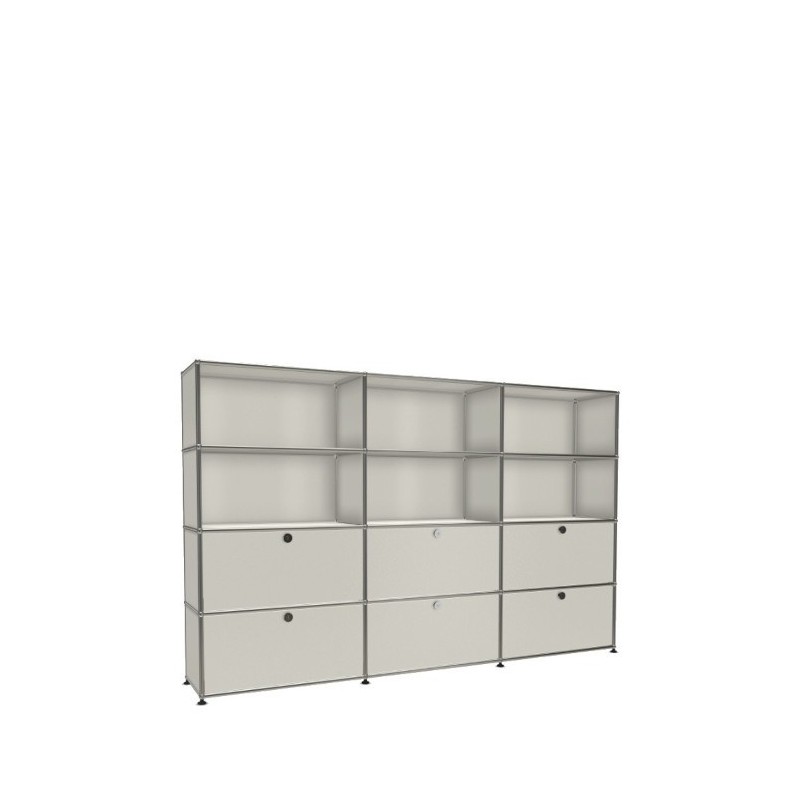 Système de rangement 12 modules 6 portes USM Haller 225 x 35 x h144 cm