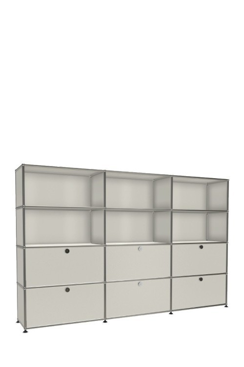 Système de rangement 12 modules 6 portes USM Haller 225 x 35 x h144 cm