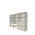 Système de rangement 12 modules 6 portes USM Haller 225 x 35 x h144 cm