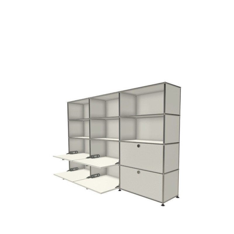 Système de rangement 12 modules 6 portes USM Haller 225 x 35 x h144 cm