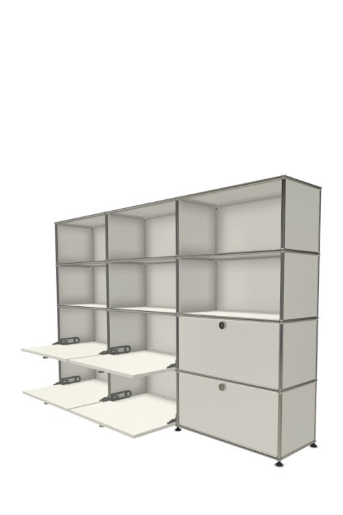 Système de rangement 12 modules 6 portes USM Haller 225 x 35 x h144 cm