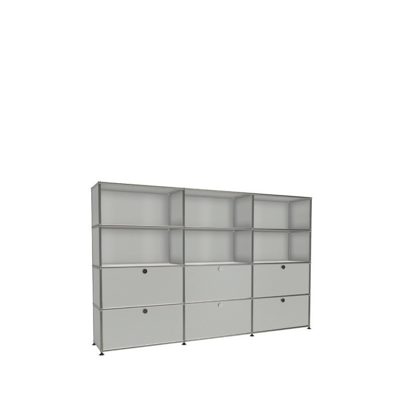 Système de rangement 12 modules 6 portes USM Haller 225 x 35 x h144 cm