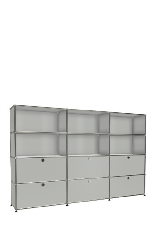 Système de rangement 12 modules 6 portes USM Haller 225 x 35 x h144 cm