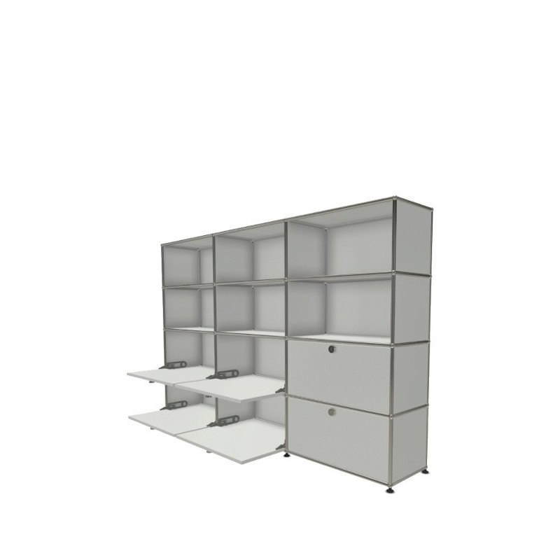 Système de rangement 12 modules 6 portes USM Haller 225 x 35 x h144 cm