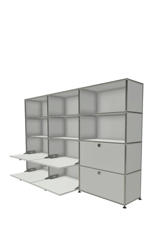 Système de rangement 12 modules 6 portes USM Haller 225 x 35 x h144 cm
