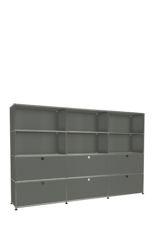 Système de rangement 12 modules 6 portes USM Haller 225 x 35 x h144 cm