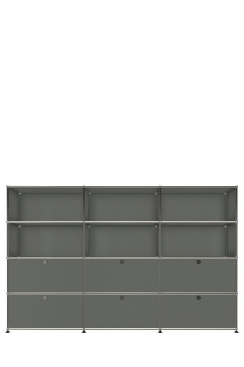 Système de rangement 12 modules 6 portes USM Haller 225 x 35 x h144 cm