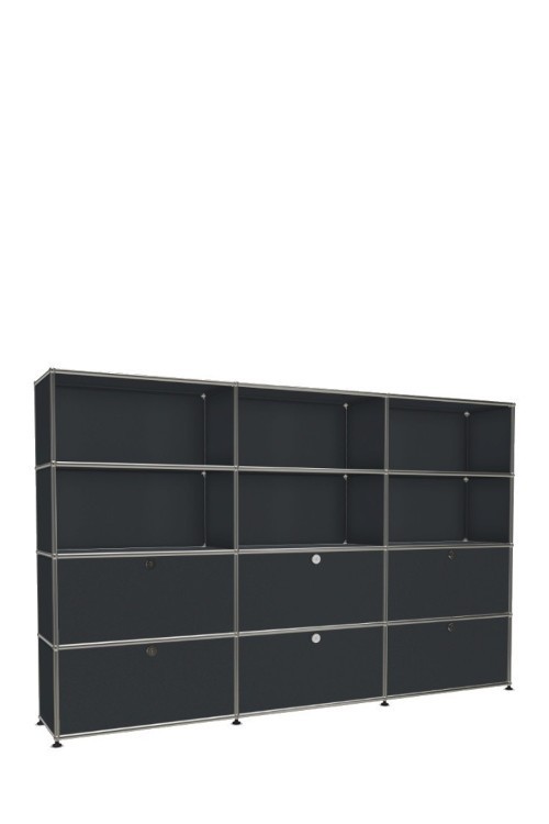 Système de rangement 12 modules 6 portes USM Haller 225 x 35 x h144 cm