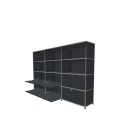 Système de rangement 12 modules 6 portes USM Haller 225 x 35 x h144 cm