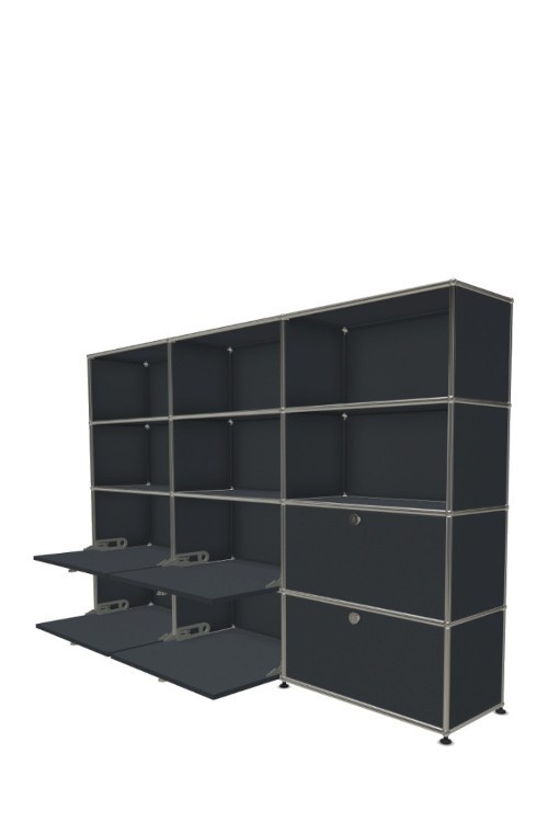 Système de rangement 12 modules 6 portes USM Haller 225 x 35 x h144 cm