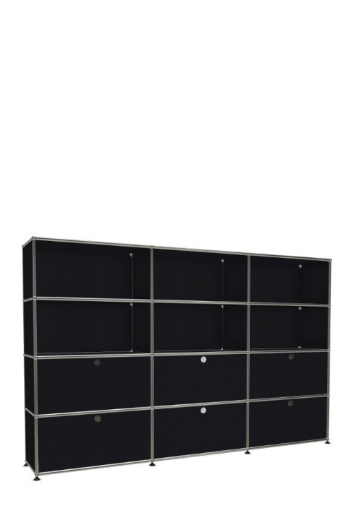 Système de rangement 12 modules 6 portes USM Haller 225 x 35 x h144 cm