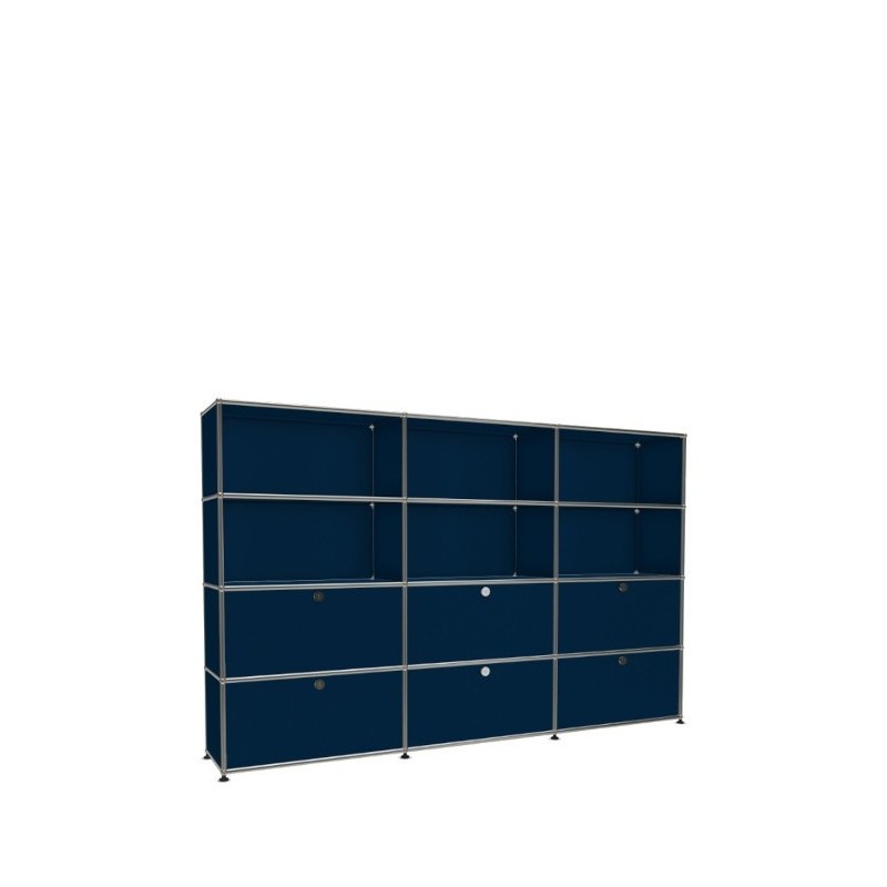 Système de rangement 12 modules 6 portes USM Haller 225 x 35 x h144 cm