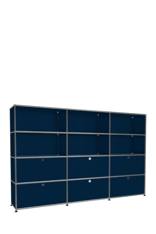 Système de rangement 12 modules 6 portes USM Haller 225 x 35 x h144 cm