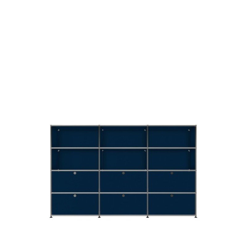 Système de rangement 12 modules 6 portes USM Haller 225 x 35 x h144 cm