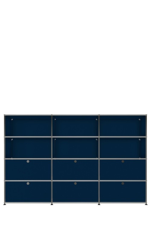 Système de rangement 12 modules 6 portes USM Haller 225 x 35 x h144 cm
