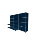 Système de rangement 12 modules 6 portes USM Haller 225 x 35 x h144 cm