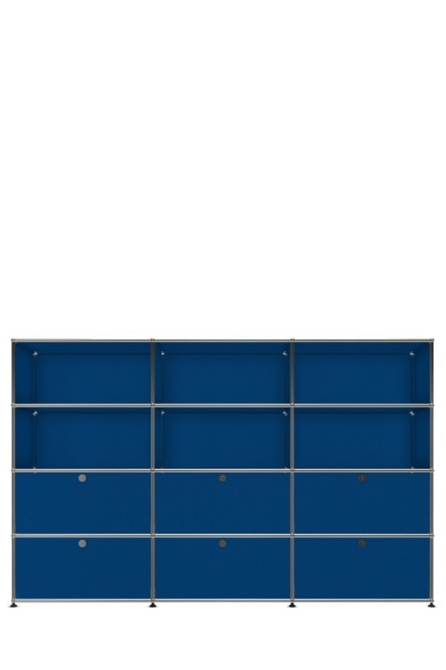 Système de rangement 12 modules 6 portes USM Haller 225 x 35 x h144 cm