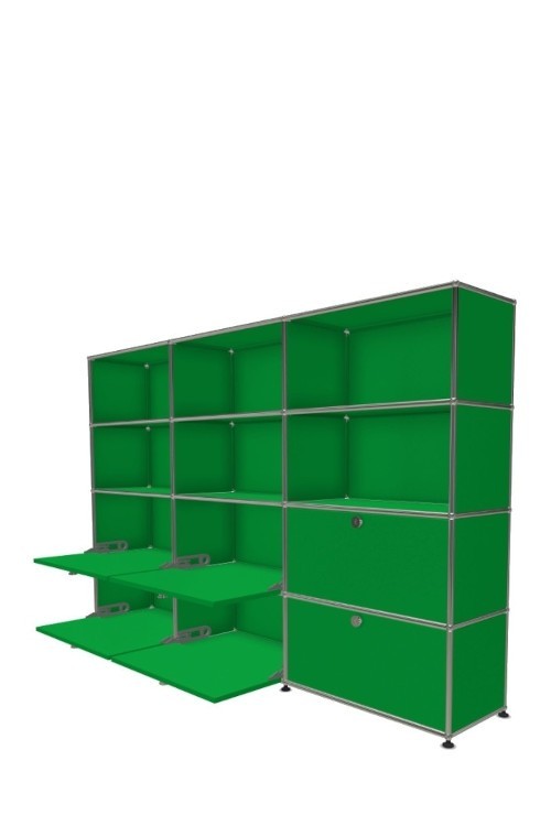 Système de rangement 12 modules 6 portes USM Haller 225 x 35 x h144 cm