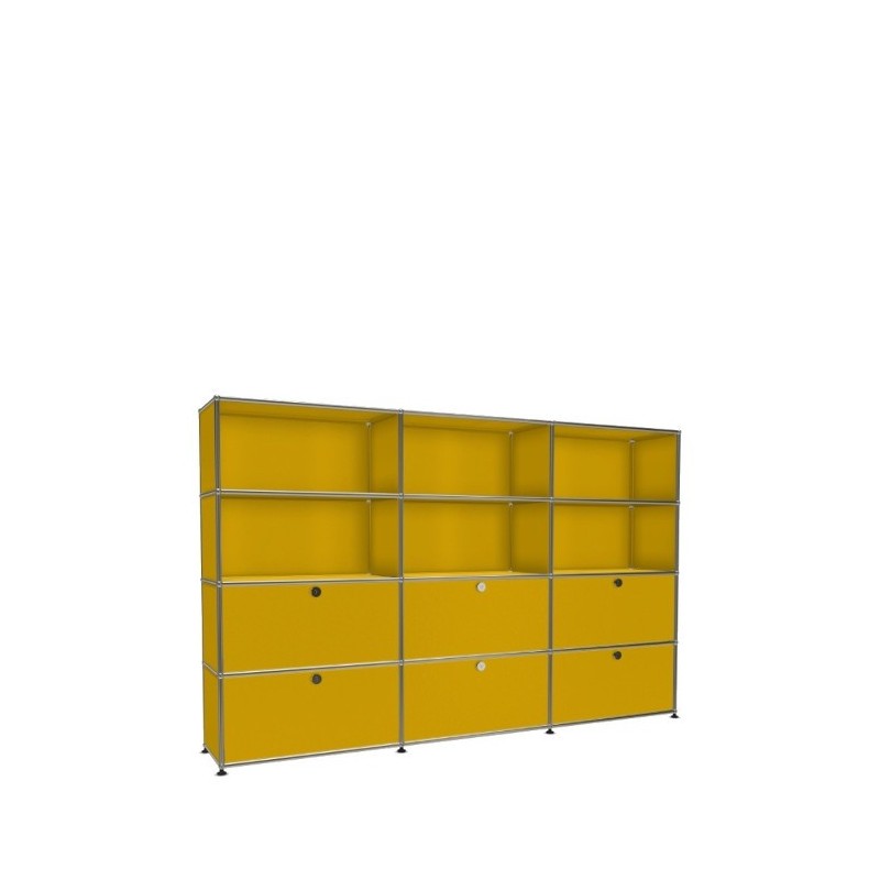 Système de rangement 12 modules 6 portes USM Haller 225 x 35 x h144 cm