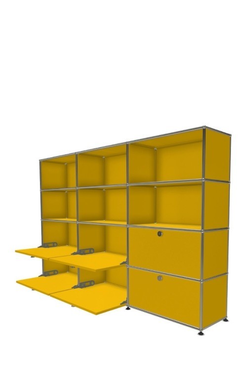 Système de rangement 12 modules 6 portes USM Haller 225 x 35 x h144 cm