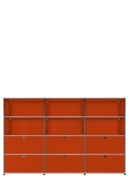 Système de rangement 12 modules 6 portes USM Haller 225 x 35 x h144 cm