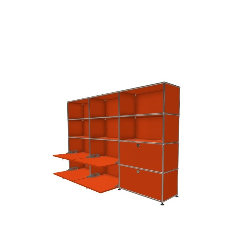 Système de rangement 12 modules 6 portes USM Haller 225 x 35 x h144 cm