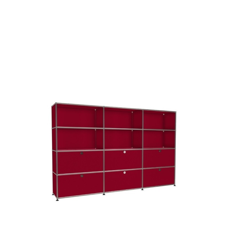 Système de rangement 12 modules 6 portes USM Haller 225 x 35 x h144 cm