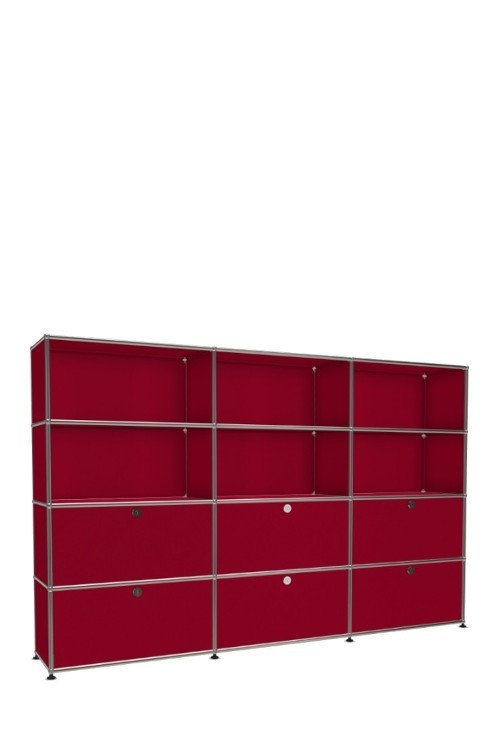 Système de rangement 12 modules 6 portes USM Haller 225 x 35 x h144 cm