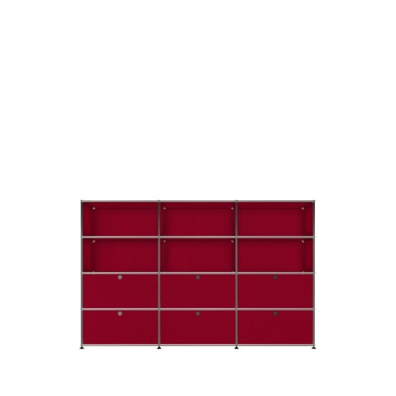 Système de rangement 12 modules 6 portes USM Haller 225 x 35 x h144 cm