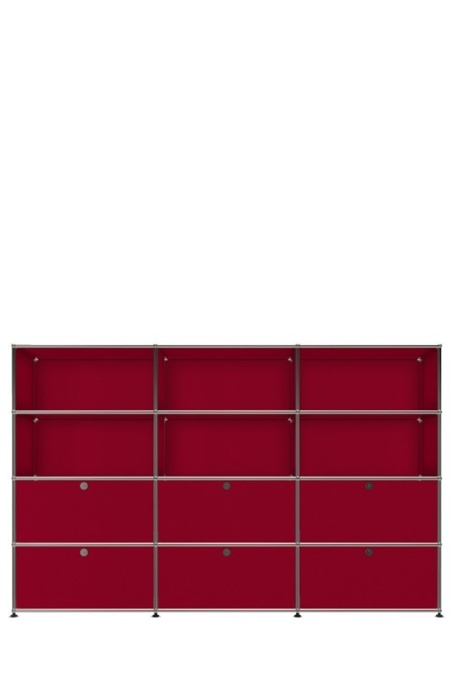 Système de rangement 12 modules 6 portes USM Haller 225 x 35 x h144 cm