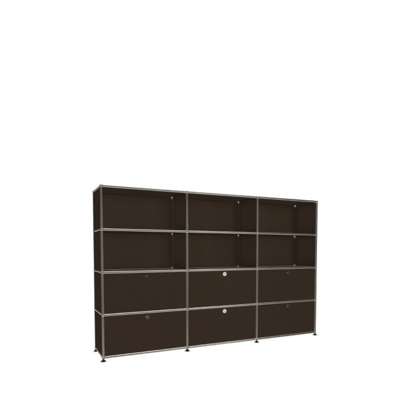 Système de rangement 12 modules 6 portes USM Haller 225 x 35 x h144 cm