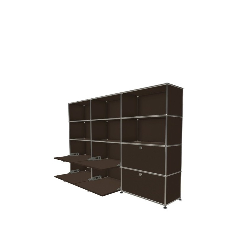 Système de rangement 12 modules 6 portes USM Haller 225 x 35 x h144 cm