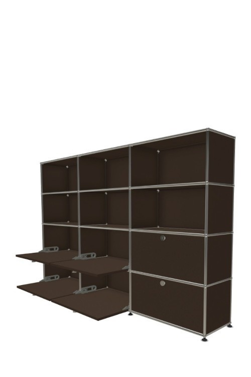 Système de rangement 12 modules 6 portes USM Haller 225 x 35 x h144 cm